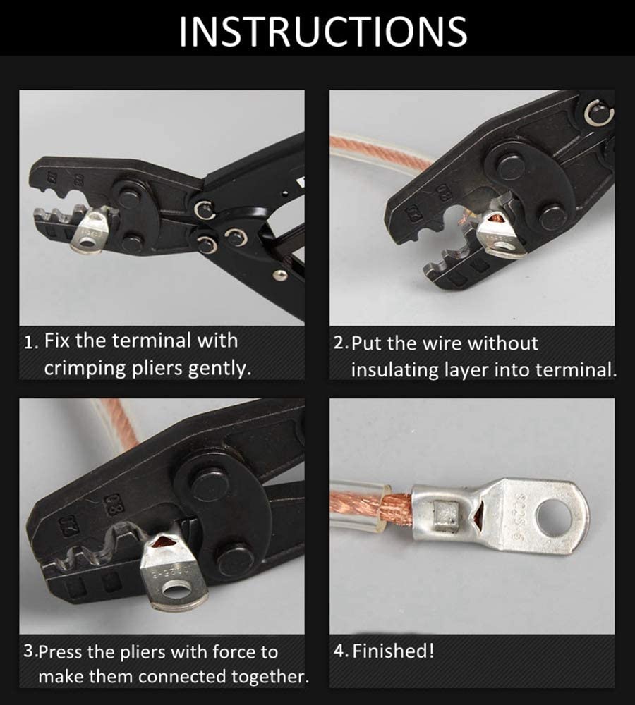 Copper Wire Lugs - Battery Cable Ends - Crimp Wire Connectors - Ring Terminals