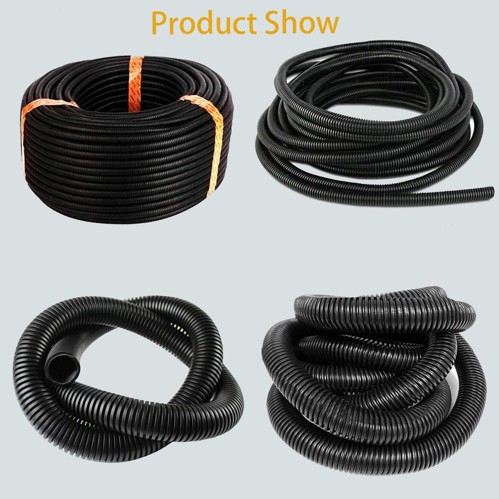 Wire Harness Wrap Cover Sleeve Conduit Wire Conduit Corrugated Tube Conduit PP Polyethylene Tubing Flexible Pipe Hose Cover