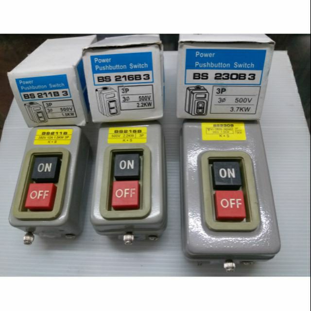 Power pushbutton switch BS230B 3phase 500v