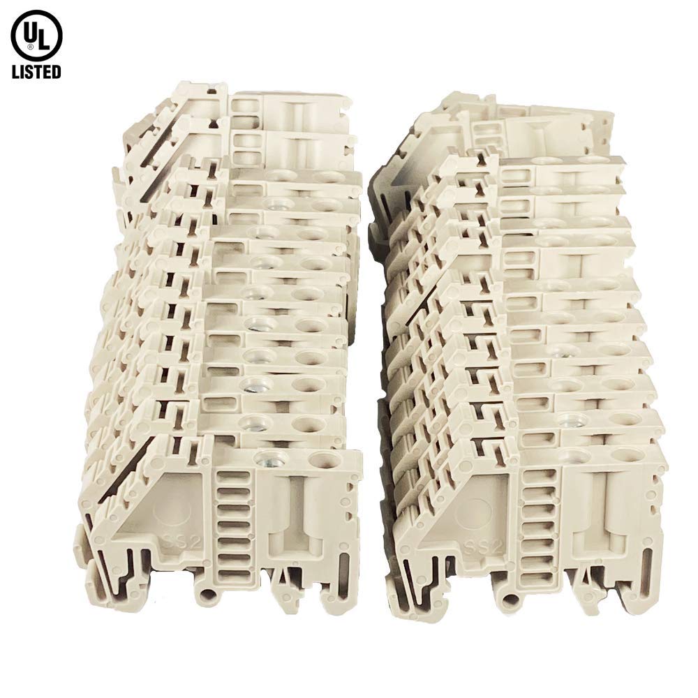 DIN Rail Terminal Block End Bracket (Pack of 50)