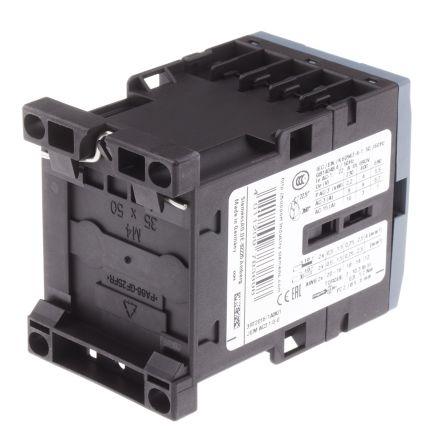 Siemens Sirius Innovation 3RT2016-1AP01 3 Pole Contactor, 3NO, 9 A, 4 kW, 240 V ac Coil