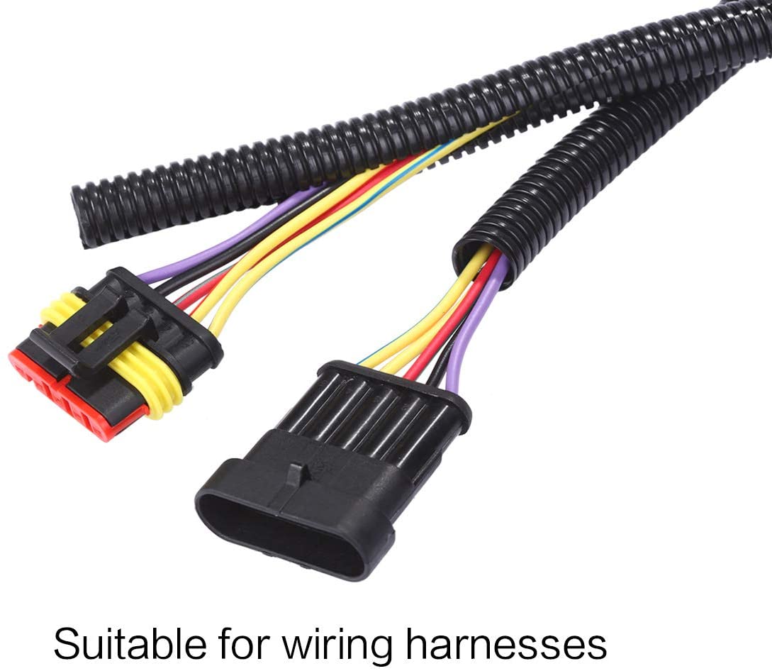Split Wire Loom Tubing Wire Conduit – Black Size : 4mm, 7mm, 10mm, 13mm, 16mm