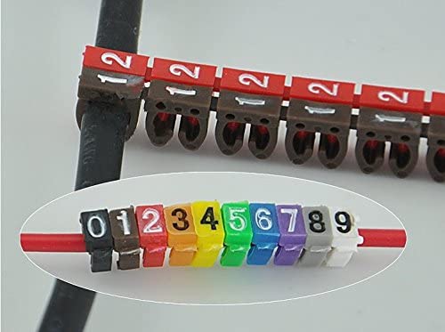 0-9 Coded Clip on Plastic Cable Identification Wire Cord Cable Marker