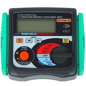 Kyoritsu 3007A Digital Insulation/Continuity Tester with Backlight, 600V