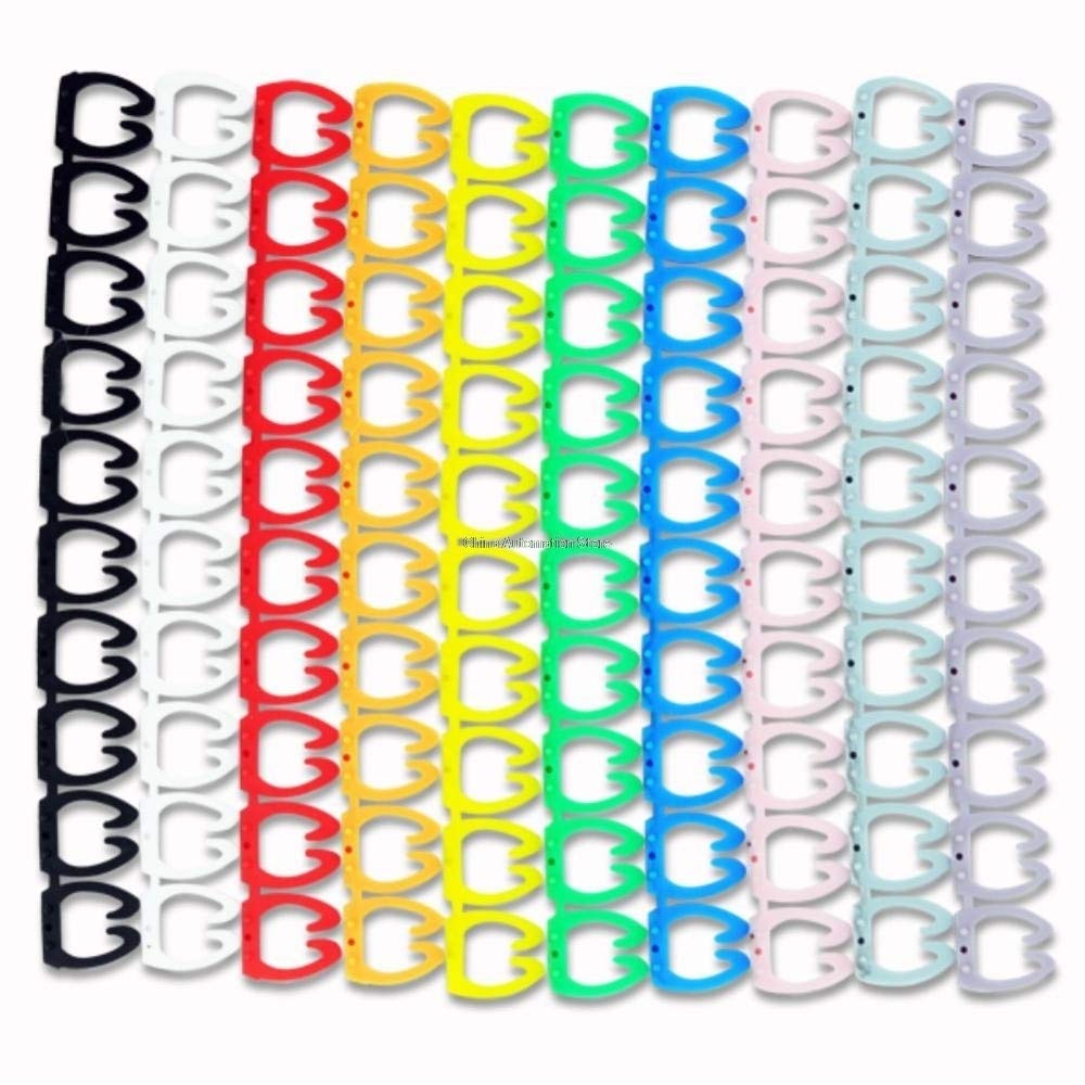 100Pcs Cable Marker For 1.5 Sqmm Colored Number 0 To 9 Each 10Pcs Distinguish Wires