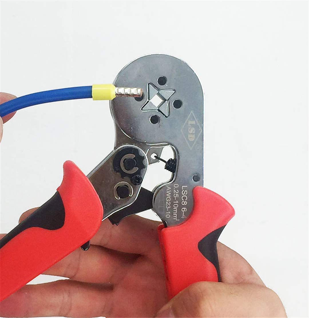 Signstek HSC8 6-6 Self-adjustable Wire Crimper Plier Crimping Tools for 0.25-6.0mm2 Cable End-sleeves