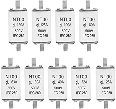 Fuse 25-150A Ceramic Fuse Blade Ceramic Fuse NT00 RT16-00 500V Blade Contact Ceramic Fuse Link(25A)