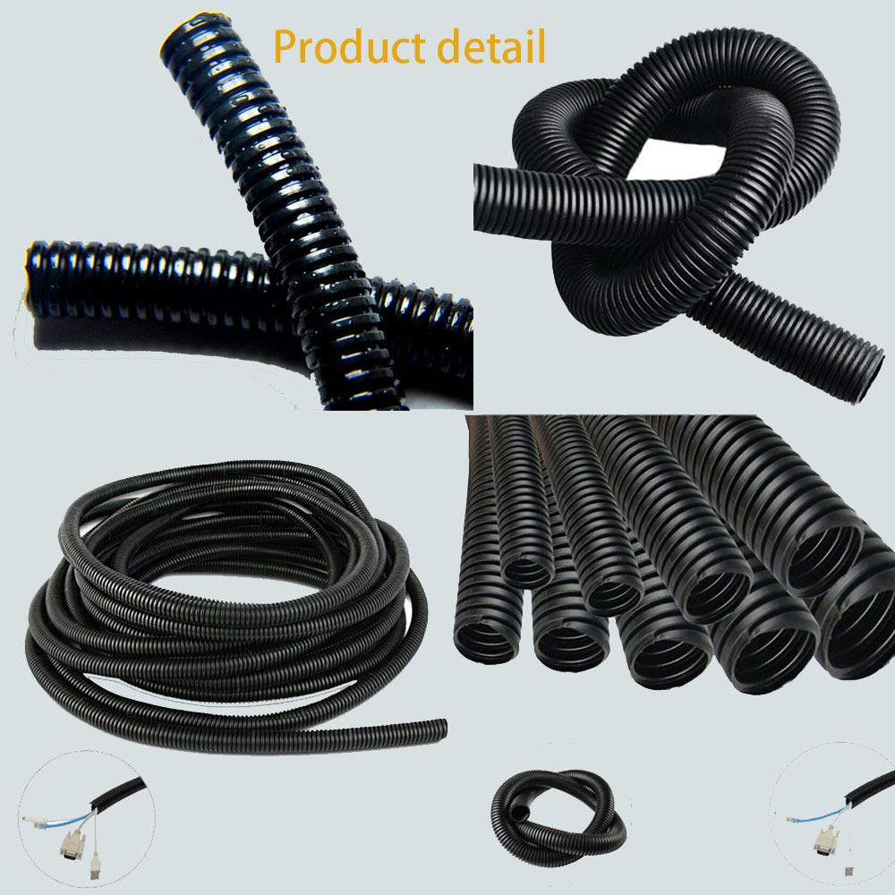 Wire Harness Wrap Cover Sleeve Conduit Wire Conduit Corrugated Tube Conduit PP Polyethylene Tubing Flexible Pipe Hose Cover