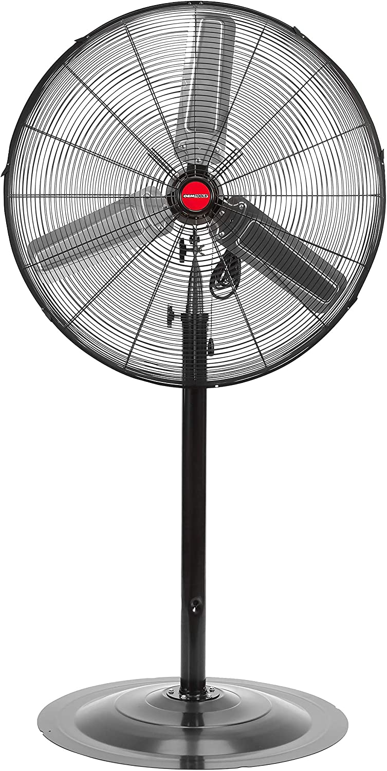 High-Velocity Non-Oscillating Pedestal, New Model, Total Airflow Control, Commercial Fan for Shop, Garage