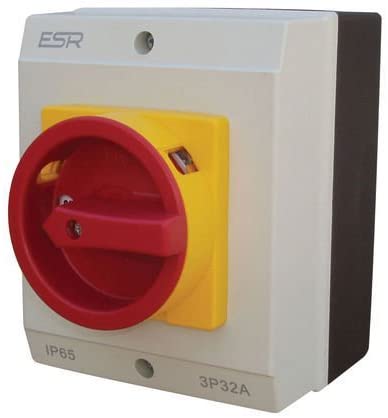 Switch Rotary Isolator Disconnector 4 Pole 32A IP65 Enclosure Outdoor Weatherproof Electrical Box IP65