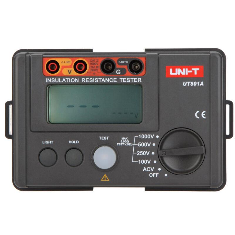 Digital Insulation Resistance Tester Meter Megger Earth Ground Resistance Voltage Tester Megohmmeter Voltmeter UNI-T